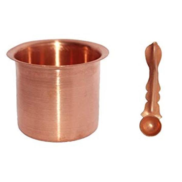 Panchapatra With Pali In Copper