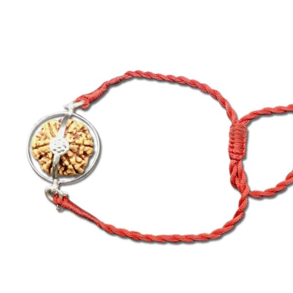 15 Mukhi Nepal Rudraksha In Pure Silver Case Bracelet