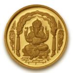 Lord Ganesh Coin In Pure 999 Gold 24K 10 Grams