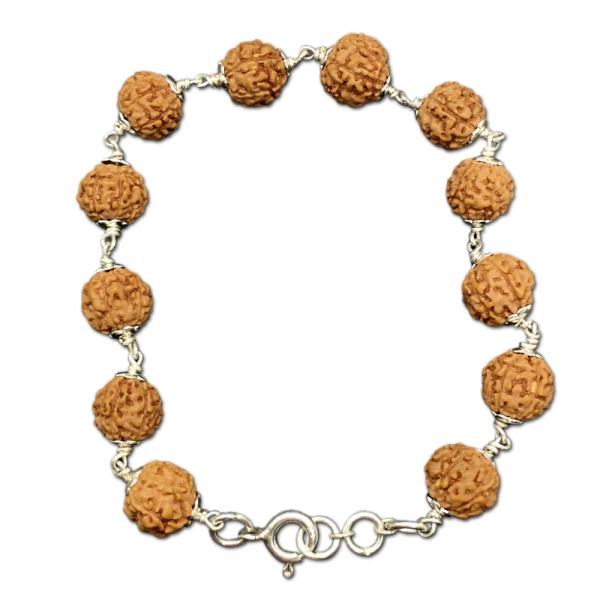 6 Mukhi Indonesian Silver Adjustable Bracelet